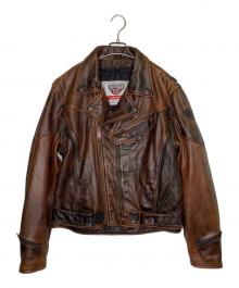 hein gericke（ハインゲリック）の古着「FIRSTGEAR By Hein Gericke ハインゲリッケ 90's "The Chief" ダブルライダース レザージャケット」｜ブラウン