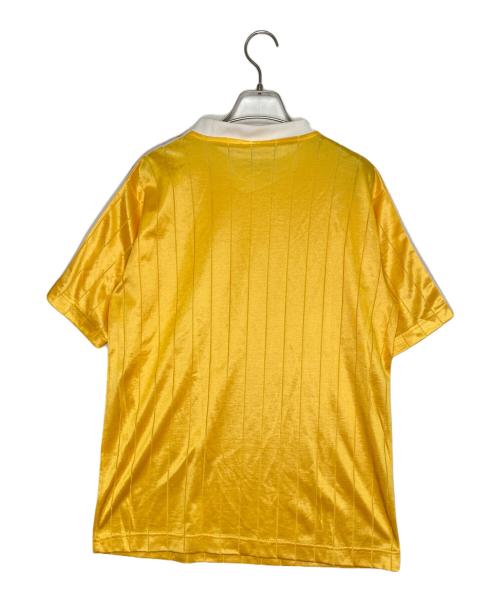 adidas（アディダス）adidas (アディダス) adidas アディダス 80s USA製 ワンポイント トレフォイル VネックTシャツ ゲームシャツ イエロー イエロー サイズ:Mの古着・服飾アイテム