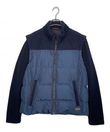 HUGO BOSS（ヒューゴ ボス）の古着「HUGO BOSS ヒューゴボス Dillion1 切り替え ダウンジャケット」｜ネイビー