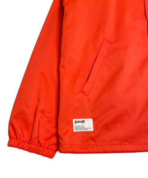 Schott（ショット）Schott (ショット) Schott ショット 110 PATTERNED LINING ドル柄裏地 コーチジャケット ブルゾン オレンジ オレンジ×ブラック サイズ:Mの古着・服飾アイテム