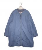 Swedish Armyスウェーデン軍）の古着「SWEDISH ARMY スウェーデン軍 Feltuniform CIVIL DEFENSE 民間防衛組織 1990年 M-59 フィールドコート用 ボアライナージャケット ノーカラーコート サックスブルー」｜スカイブルー