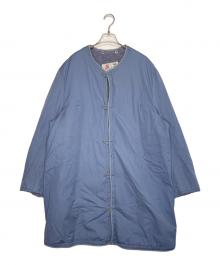 Swedish Army（スウェーデン軍）の古着「SWEDISH ARMY スウェーデン軍 Feltuniform CIVIL DEFENSE 民間防衛組織 1990年 M-59 フィールドコート用 ボアライナージャケット ノーカラーコート サックスブルー」｜スカイブルー