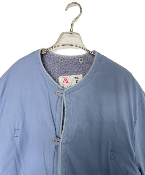 Swedish Army（スウェーデン軍）Swedish Army SWEDISH ARMY スウェーデン軍 Feltuniform CIVIL DEFENSE 民間防衛組織 1990年 M-59 フィールドコート用 ボアライナージャケット ノーカラーコート サックスブルーの古着・服飾アイテム