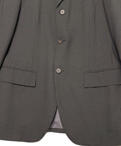 POLO RALPH LAUREN（ポロ・ラルフローレン）POLO RALPH LAUREN POLO RALPH LAUREN ポロ ラルフローレン 2000年代 ウインドウペン 格子柄 3ボタン シングル スーツ シルクウール 日本製 ブラックの古着・服飾アイテム