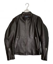 green label relaxing（グリーンレーベルリラクシング）の古着「UNITED ARROWS green label relaxing グリーンレーベルリラクシング ST ソフトカウ シングル レザージャケット」｜ブラック