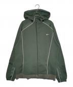 NIKEナイキ）の古着「NIKE ナイキ 00's 2006年 銀タグ SPHERE期 THERMA-FIT ラグラン フリースジップアップパーカー カーキグリーン」｜グリーン