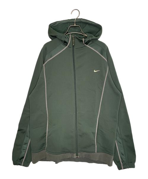 NIKE（ナイキ）NIKE (ナイキ) NIKE ナイキ 00's 2006年 銀タグ SPHERE期 THERMA-FIT ラグラン フリースジップアップパーカー カーキグリーン グリーン サイズ:XLの古着・服飾アイテム