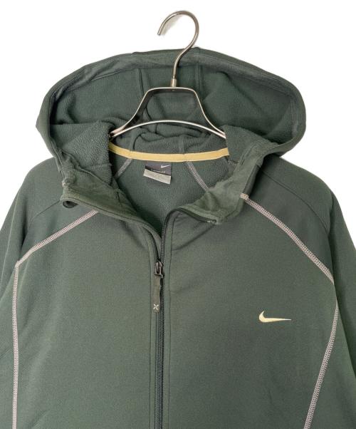 NIKE（ナイキ）NIKE (ナイキ) NIKE ナイキ 00's 2006年 銀タグ SPHERE期 THERMA-FIT ラグラン フリースジップアップパーカー カーキグリーン グリーン サイズ:XLの古着・服飾アイテム