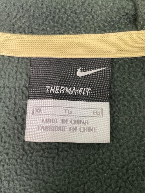 NIKE（ナイキ）NIKE (ナイキ) NIKE ナイキ 00's 2006年 銀タグ SPHERE期 THERMA-FIT ラグラン フリースジップアップパーカー カーキグリーン グリーン サイズ:XLの古着・服飾アイテム