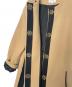 中古・古着 LANVIN en Bleu (ランバンオンブルー) LANVIN en Bleu ランバンオンブルー リボン ウール ノーカラーコート ベージュ サイズ:38：7000円