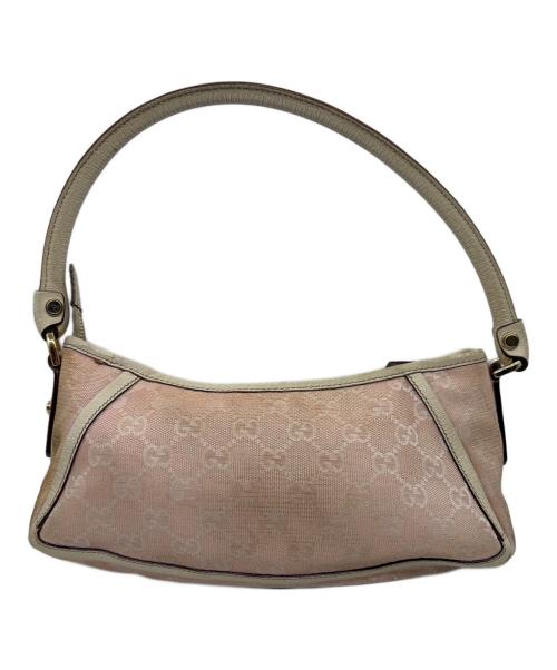 GUCCI（グッチ）GUCCI (グッチ) ワンショルダーバッグ ピンク×ホワイトの古着・服飾アイテム