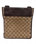 GUCCIグッチ）の古着「ショルダーバッグ」｜カーキ×ブラウン