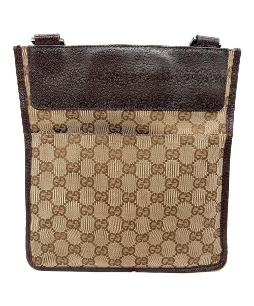 GUCCI（グッチ）GUCCI (グッチ) ショルダーバッグ カーキ×ブラウンの古着・服飾アイテム