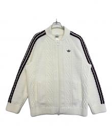 adidas（アディダス）の古着「ニットジャケット」｜ホワイト