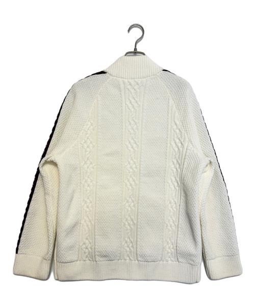adidas（アディダス）adidas (アディダス) ニットジャケット ホワイト サイズ:Lの古着・服飾アイテム