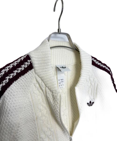 adidas（アディダス）adidas (アディダス) ニットジャケット ホワイト サイズ:Lの古着・服飾アイテム
