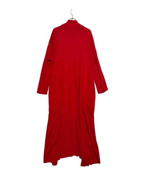 ISSEY MIYAKE（イッセイミヤケ）ISSEY MIYAKE (イッセイミヤケ) ロングカーディガン レッド サイズ:Mの古着・服飾アイテム