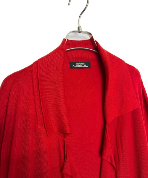 ISSEY MIYAKE（イッセイミヤケ）ISSEY MIYAKE (イッセイミヤケ) ロングカーディガン レッド サイズ:Mの古着・服飾アイテム