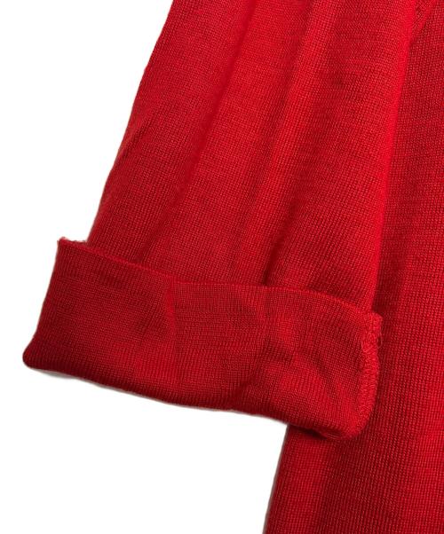 ISSEY MIYAKE（イッセイミヤケ）ISSEY MIYAKE (イッセイミヤケ) ロングカーディガン レッド サイズ:Mの古着・服飾アイテム