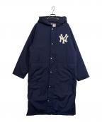 MLBエムエルビー）の古着「ベンチコート」｜ネイビー