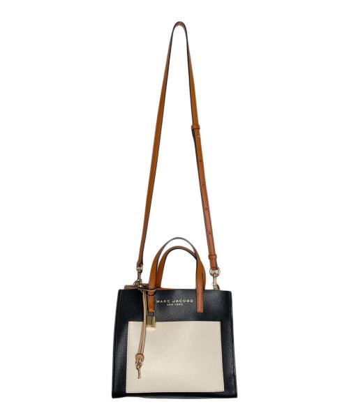 MARC JACOBS（マークジェイコブス）MARC JACOBS (マークジェイコブス) MARC JACOBS マークジェイコブス The Grind ザ グラインド ミニ トートバッグ 2WAY レザー バイカラー ブラック×ホワイトの古着・服飾アイテム