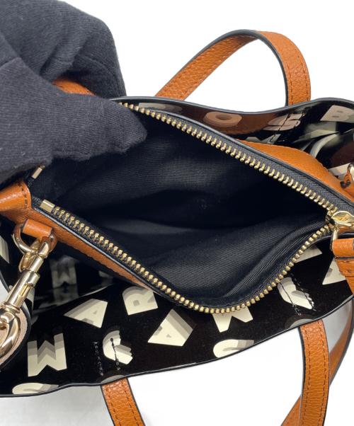 MARC JACOBS（マークジェイコブス）MARC JACOBS (マークジェイコブス) MARC JACOBS マークジェイコブス The Grind ザ グラインド ミニ トートバッグ 2WAY レザー バイカラー ブラック×ホワイトの古着・服飾アイテム