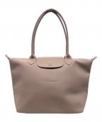 LONGCHAMPロンシャン）の古着「LONGCHAMP ロンシャン ルプリアージュ エクストラ M ショッピングバッグ トートバッグ ショルダーバッグ ベージュ」｜ピンク