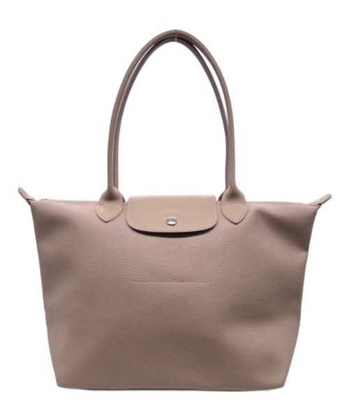 LONGCHAMP（ロンシャン）LONGCHAMP (ロンシャン) LONGCHAMP ロンシャン ルプリアージュ エクストラ M ショッピングバッグ トートバッグ ショルダーバッグ ベージュ ピンクの古着・服飾アイテム