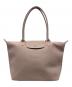 LONGCHAMP（ロンシャン）の古着「LONGCHAMP ロンシャン ルプリアージュ エクストラ M ショッピングバッグ トートバッグ ショルダーバッグ ベージュ」｜ピンク