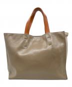 MARNIマルニ）の古着「MARNI マル二 MUSEO SOFT EW（EAST-WEST）ミュゼオ ソフト SHMP0069 ハンドバッグ ミニトートバッグ 2WAY ショルダーバッグ」｜オレンジ×ブラウン