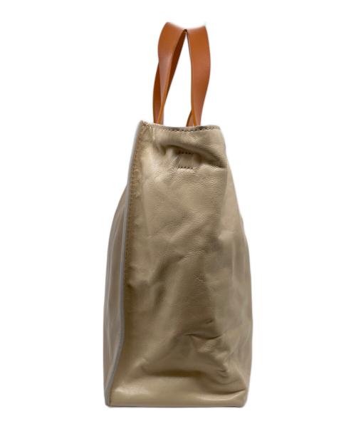 MARNI（マルニ）MARNI (マルニ) MARNI マル二 MUSEO SOFT EW（EAST-WEST）ミュゼオ ソフト SHMP0069 ハンドバッグ ミニトートバッグ 2WAY ショルダーバッグ オレンジ×ブラウンの古着・服飾アイテム