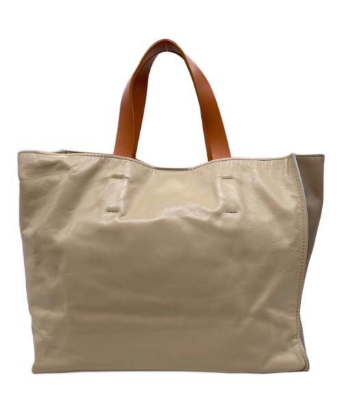 MARNI（マルニ）MARNI (マルニ) MARNI マル二 MUSEO SOFT EW（EAST-WEST）ミュゼオ ソフト SHMP0069 ハンドバッグ ミニトートバッグ 2WAY ショルダーバッグ オレンジ×ブラウンの古着・服飾アイテム