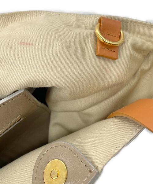 MARNI（マルニ）MARNI (マルニ) MARNI マル二 MUSEO SOFT EW（EAST-WEST）ミュゼオ ソフト SHMP0069 ハンドバッグ ミニトートバッグ 2WAY ショルダーバッグ オレンジ×ブラウンの古着・服飾アイテム