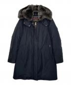 WOOLRICHウールリッチ）の古着「WOOLRICH ウールリッチ BOW BRIDGE COAT ダウンコート RAMAR CLOTH ラマークロス ネイビー」｜ネイビー