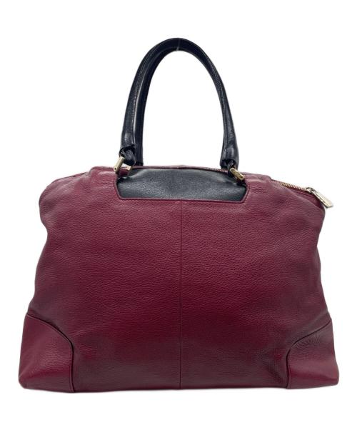 FURLA（フルラ）FURLA (フルラ) FURLA フルラ NIKIA ハンドバッグ ショルダーバッグ ボルドー パープル×ブラックの古着・服飾アイテム