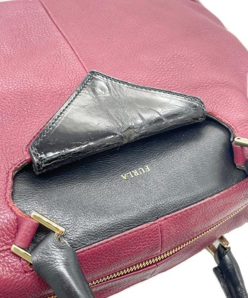 FURLA（フルラ）FURLA (フルラ) FURLA フルラ NIKIA ハンドバッグ ショルダーバッグ ボルドー パープル×ブラックの古着・服飾アイテム