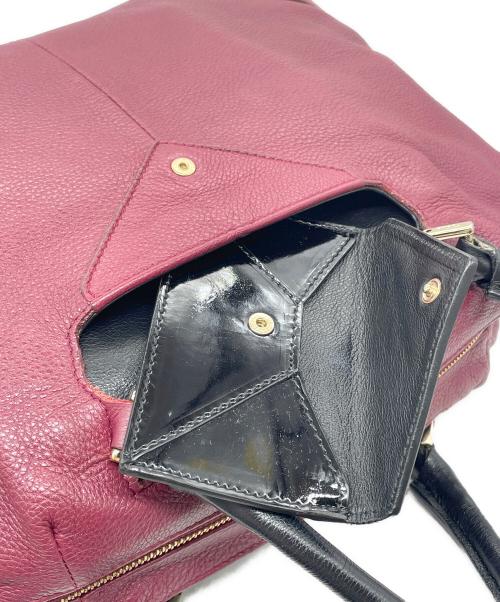 FURLA（フルラ）FURLA (フルラ) FURLA フルラ NIKIA ハンドバッグ ショルダーバッグ ボルドー パープル×ブラックの古着・服飾アイテム