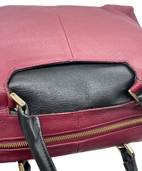 FURLA（フルラ）FURLA (フルラ) FURLA フルラ NIKIA ハンドバッグ ショルダーバッグ ボルドー パープル×ブラックの古着・服飾アイテム