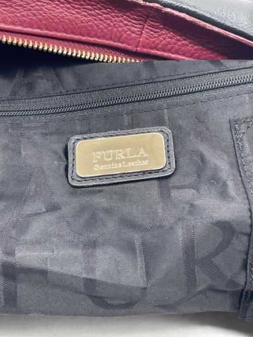 FURLA（フルラ）FURLA (フルラ) FURLA フルラ NIKIA ハンドバッグ ショルダーバッグ ボルドー パープル×ブラックの古着・服飾アイテム