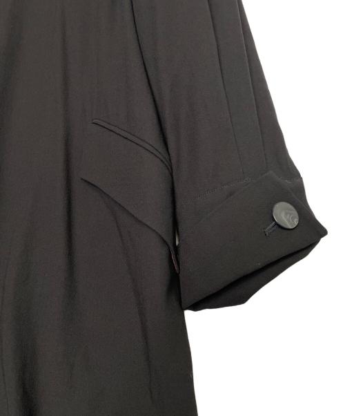 MaxMara（マックスマーラ）MaxMara (マックスマーラ) MaxMara マックスマーラ 90年代 白タグ ファーストライン ヴァージンウール アセテート ステンカラー ハーフコート ブラック サイズ:J I 40（11号）の古着・服飾アイテム