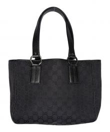 GUCCI（グッチ）の古着「トートバッグ　GUCCI　グッチ　GGキャンバス」｜ブラック