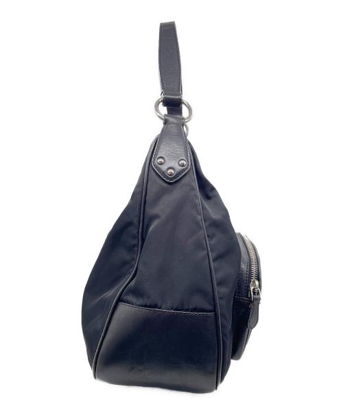 PRADA（プラダ）PRADA (プラダ) PRADA TESSUTO プラダ テスート 00's Y2K ホーボー ワンショルダーバッグ トライアングルロゴ BR3279 ブラックの古着・服飾アイテム