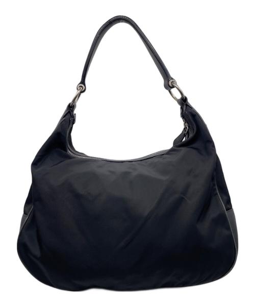 PRADA（プラダ）PRADA (プラダ) PRADA TESSUTO プラダ テスート 00's Y2K ホーボー ワンショルダーバッグ トライアングルロゴ BR3279 ブラックの古着・服飾アイテム