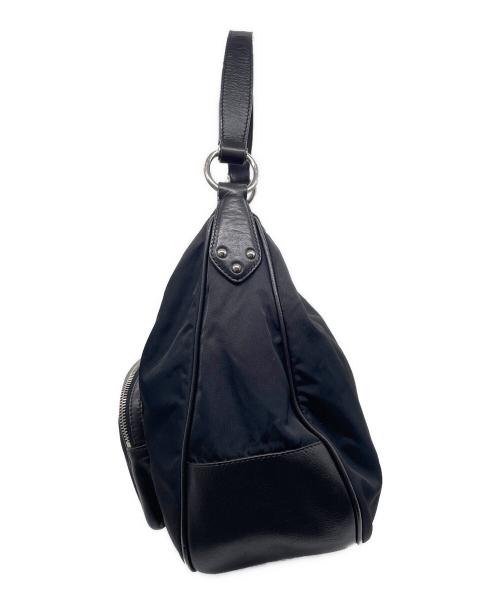 PRADA（プラダ）PRADA (プラダ) PRADA TESSUTO プラダ テスート 00's Y2K ホーボー ワンショルダーバッグ トライアングルロゴ BR3279 ブラックの古着・服飾アイテム