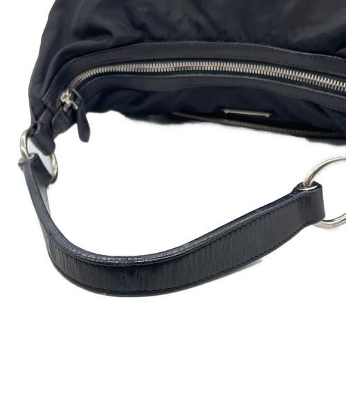 PRADA（プラダ）PRADA (プラダ) PRADA TESSUTO プラダ テスート 00's Y2K ホーボー ワンショルダーバッグ トライアングルロゴ BR3279 ブラックの古着・服飾アイテム
