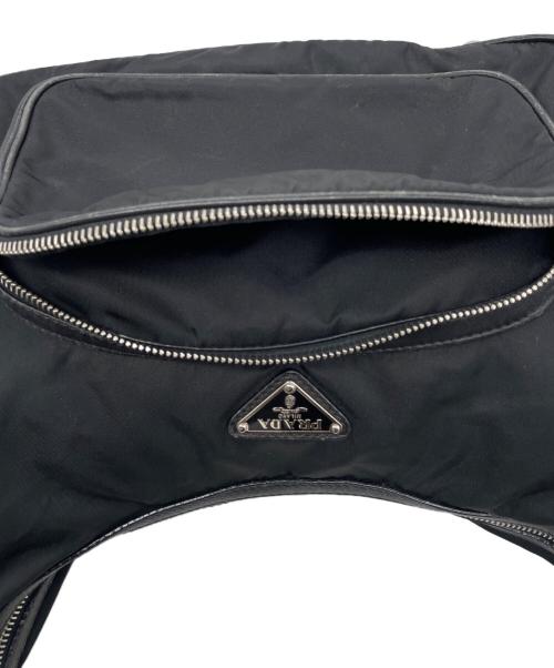 PRADA（プラダ）PRADA (プラダ) PRADA TESSUTO プラダ テスート 00's Y2K ホーボー ワンショルダーバッグ トライアングルロゴ BR3279 ブラックの古着・服飾アイテム