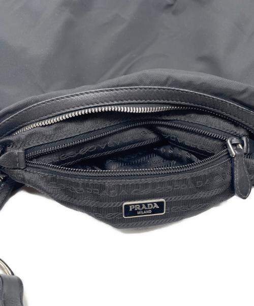 PRADA（プラダ）PRADA (プラダ) PRADA TESSUTO プラダ テスート 00's Y2K ホーボー ワンショルダーバッグ トライアングルロゴ BR3279 ブラックの古着・服飾アイテム