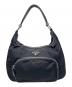 PRADA（プラダ）の古着「PRADA TESSUTO プラダ テスート 00's Y2K ホーボー ワンショルダーバッグ トライアングルロゴ BR3279」｜ブラック