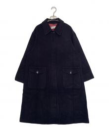 MARELLA（マレーラ）の古着「MARELLA マレーラ ウール カシミヤ混 ステンカラーコート 40」｜ネイビー