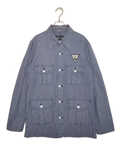 Hysteric Glamour（ヒステリックグラマー）Hysteric Glamour Hysteric Glamour ヒステリックグラマー 90's 90年代 HYSTERIC HEAVY ヒステリックヘビー ヒッコリー カバーオール クローバーワッペン インディゴ サイズ:FREEの古着・服飾アイテム